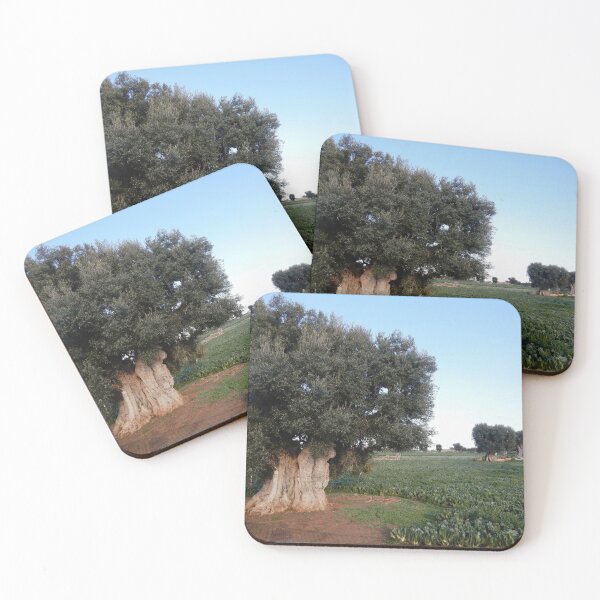 Item preview, A giant olive tree in a field of green leafy vegetables. designed and sold by EAnneH.