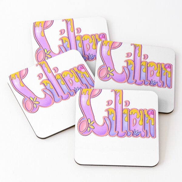 Item preview, Lilian yellow drips Girls and womens Personalized Custom name Lilian designed and sold by Artonmytee.
