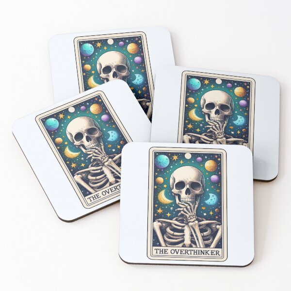 Item preview,  The Overthinker Psychological Skeleton Tarot Card Parody designed and sold by Margival.