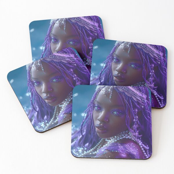 Item preview, Woman immersed in water with purple fabric designed and sold by Artessie.