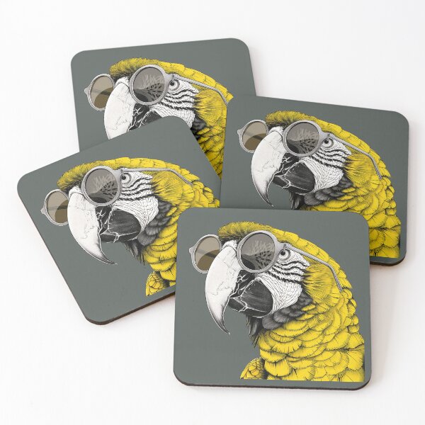 Item preview, Avian Elegance - Chic Parrot with Sunglasses Sketch designed and sold by ElegantQuirk.