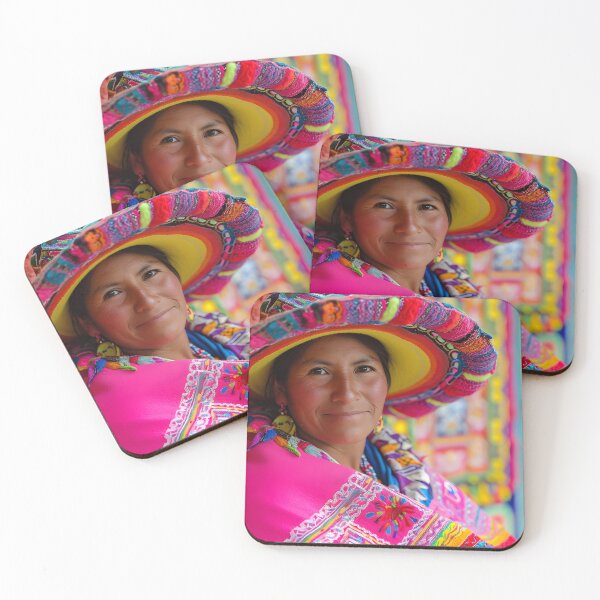 Item preview, Traditional Peruvian woman in colorful attire designed and sold by Artessie.