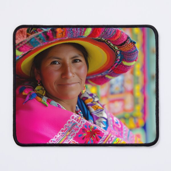 Item preview, Traditional Peruvian woman in colorful attire designed and sold by Artessie.