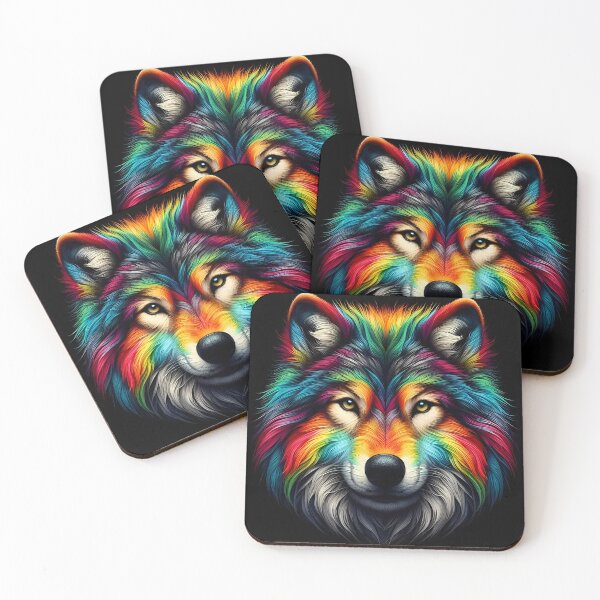 Item preview, A colourful Wolf designed and sold by cmphotographs.
