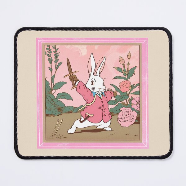 Item preview, Vintage Cute Fencing Girl Rabbit Bunny Mom with Beautiful Roses designed and sold by wigobun.