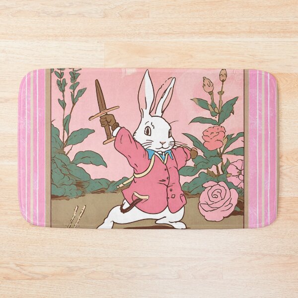 Item preview, Vintage Cute Fencing Girl Rabbit Bunny Mom with Beautiful Roses designed and sold by wigobun.