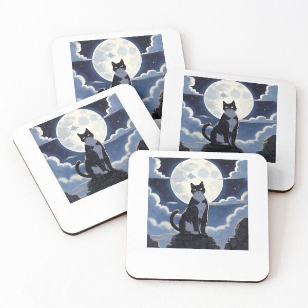 Item preview, Anime Cat Over the Moon designed and sold by MarleMarke42.