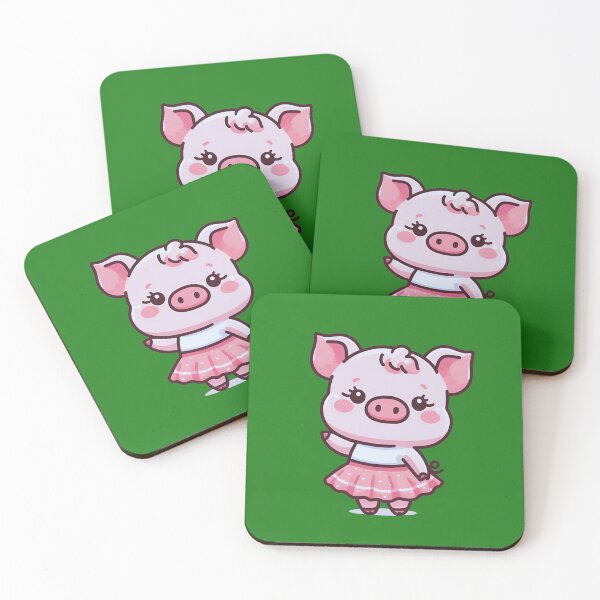 Item preview, "Piggy Bliss: Pink Piglet's Joyful Sticker Set" designed and sold by JAMESAMORN.
