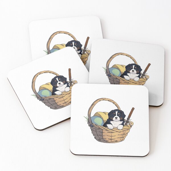 Item preview, Puppy sitting in Basket designed and sold by MarleMarke42.