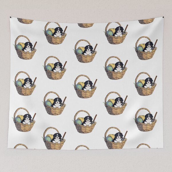 Item preview, Puppy sitting in Basket designed and sold by MarleMarke42.