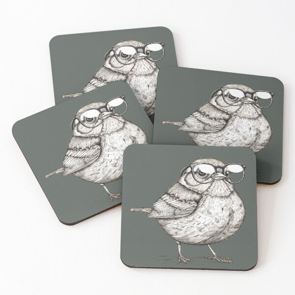 Item preview, Scholarly Sparrow - Avian Intellectual Charm designed and sold by ElegantQuirk.