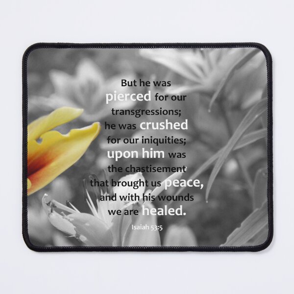 Item preview, Isaiah 53:5 in English designed and sold by NBiblePosters.