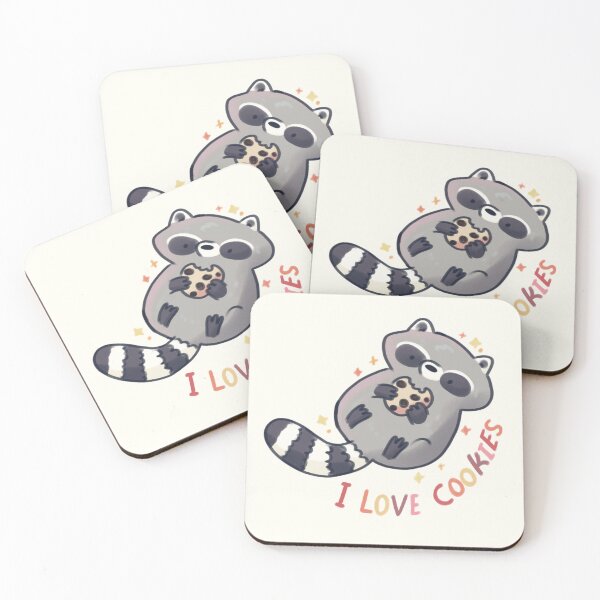 Item preview, I love cookies Raccoon  designed and sold by Artofmayara.