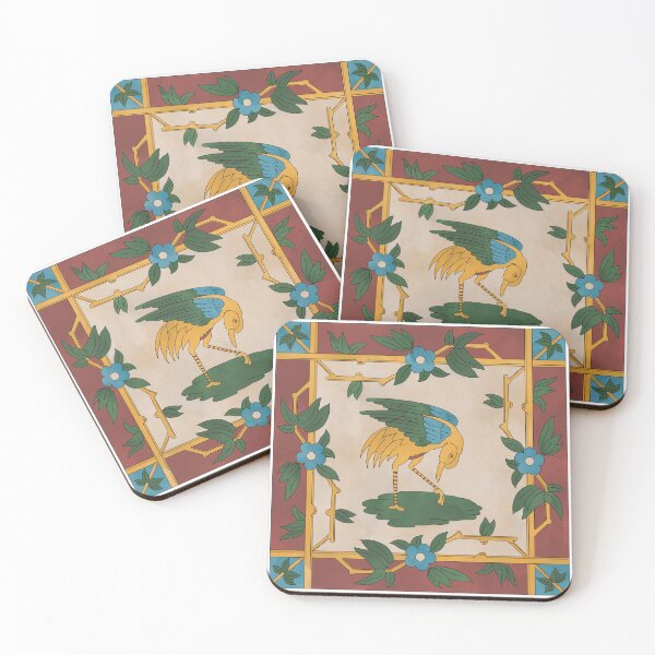 Item preview, Bird and Bamboo Tile Reproduction  designed and sold by MadeByGeeClowes.