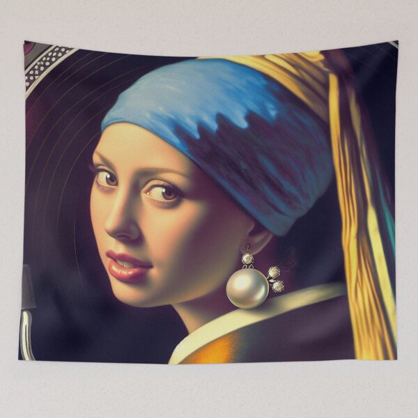 Item preview, DJ Pearl: “Turntable Portrait of Vermeer’s Girl” designed and sold by DJ-Portable.