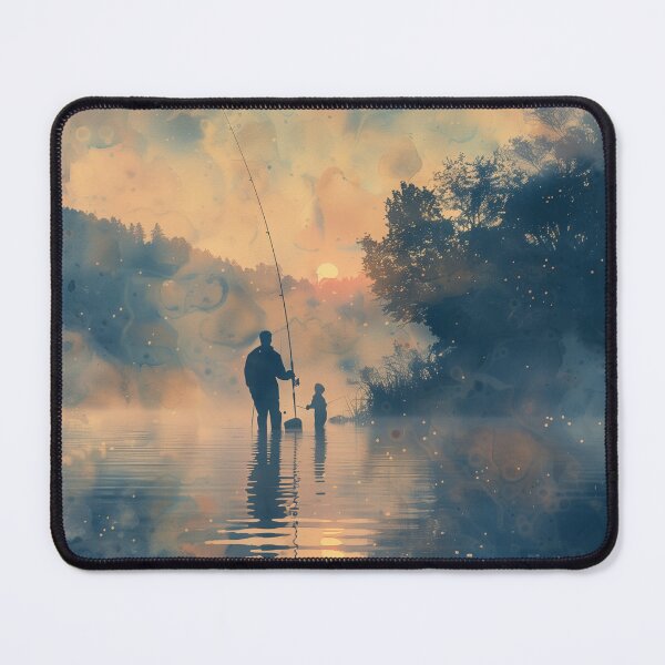 Item preview, Father and Son Fishing at Sunset designed and sold by palmyst.