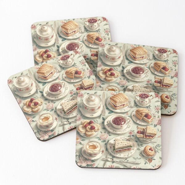 Item preview, Vintage Tea Set with Floral Patterns designed and sold by palmyst.