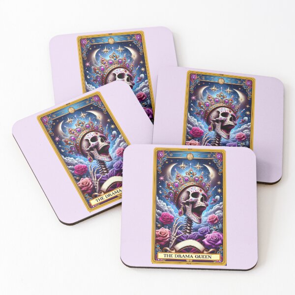 Item preview, The Drama Queen Funny Skeleton Tarot Card Parody designed and sold by Margival.