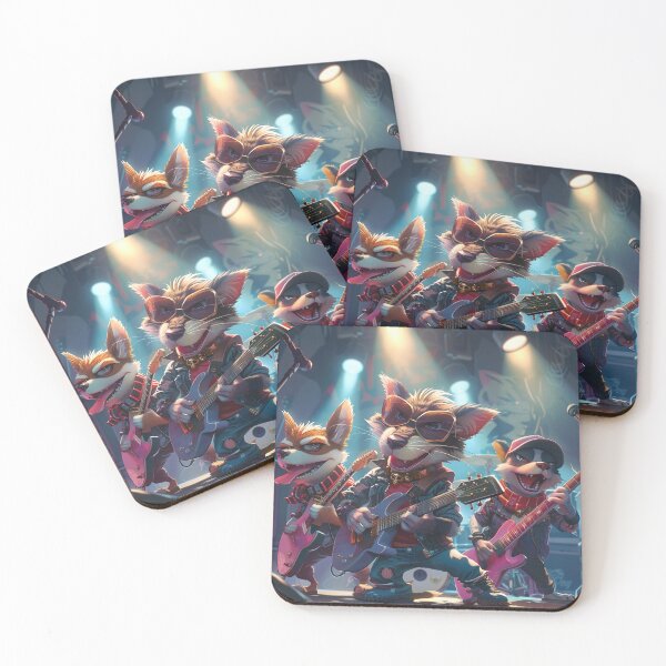 Item preview, Rock Band of Foxes on Stage designed and sold by palmyst.