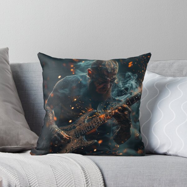 Item preview, Tattooed Guitarist in Fiery Concert designed and sold by palmyst.