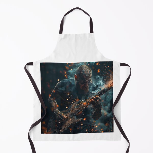 Item preview, Tattooed Guitarist in Fiery Concert designed and sold by palmyst.