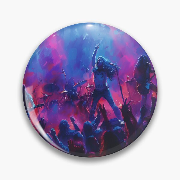 Item preview, Metal Band Concert Under Neon Lights designed and sold by palmyst.