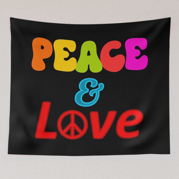 Item preview, Peace and love: slogan designed and sold by TheScraggyBeard.