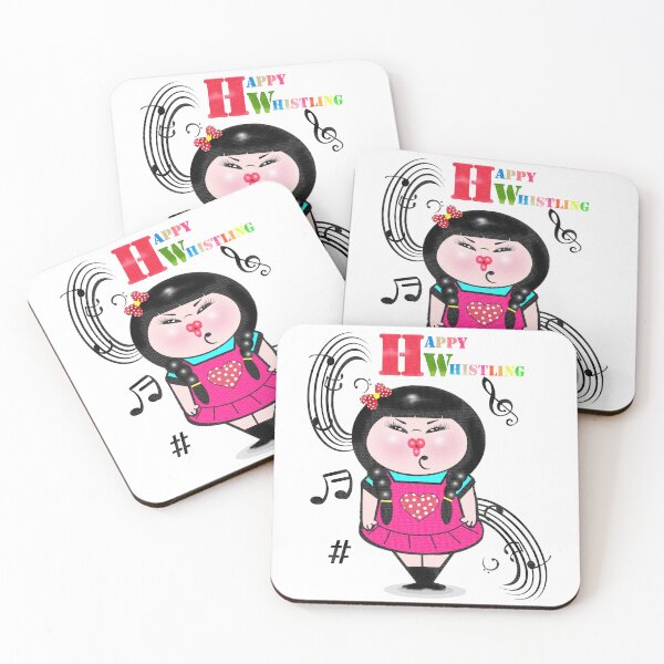 Item preview, Girl happy whistling  designed and sold by Shirley cute art .