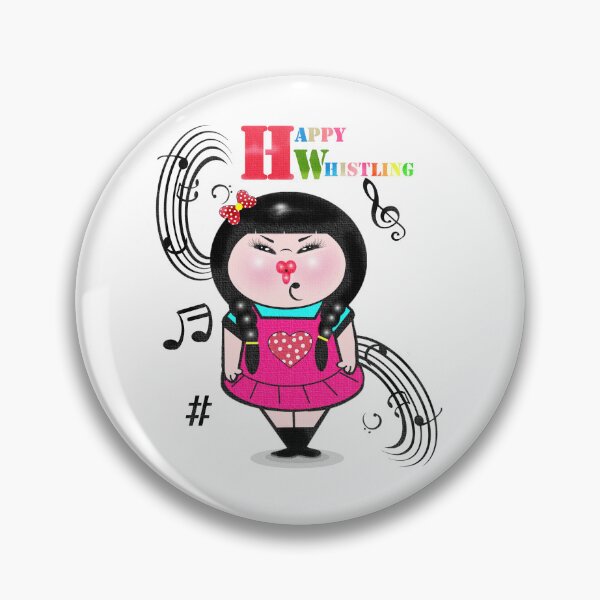 Item preview, Girl happy whistling  designed and sold by Shirley cute art .