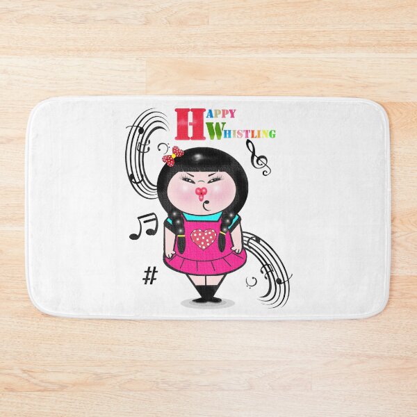 Item preview, Girl happy whistling  designed and sold by Shirley cute art .