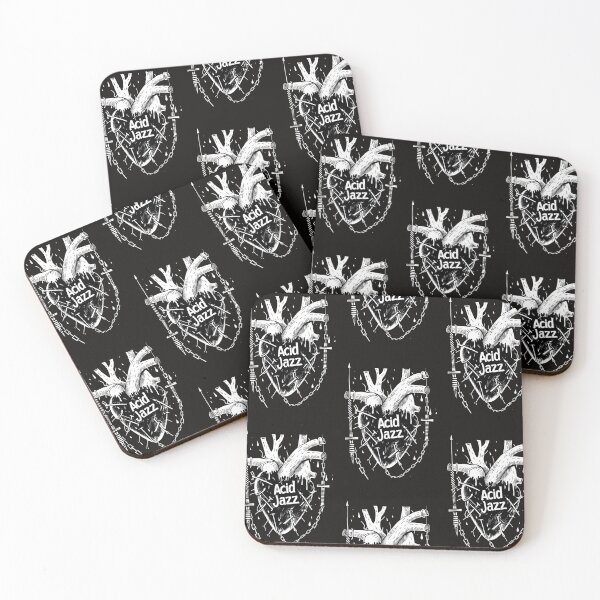 Item preview, Acid Jazz: Heart stitched with disco, funk, soul designed and sold by Piotrek0001.