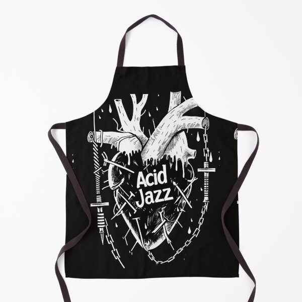 Item preview, Acid Jazz: Heart stitched with disco, funk, soul designed and sold by Piotrek0001.