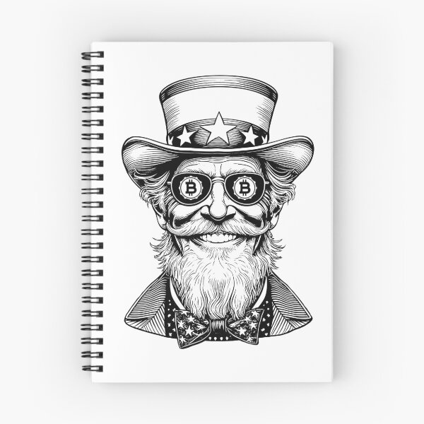 Item preview, Bitcoin Uncle Sam USA Funny Cryptocurrency Crypto Trader designed and sold by GrandeDuc.