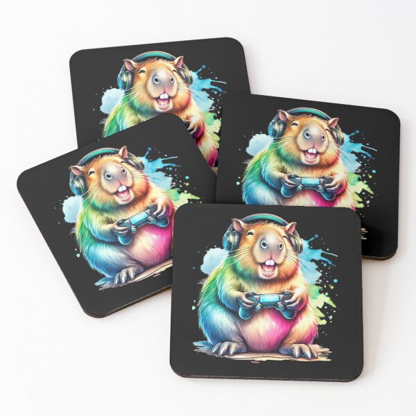 Item preview, Capybara gamer designed and sold by MilkyForest.