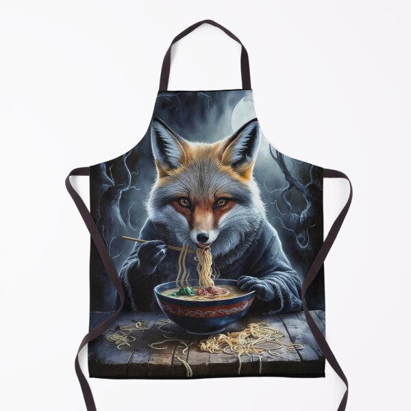 Artikelvorschau, Fuchsporträt. Fuchs mit Ramen, Fuchs isst Ramen, Fuchsnudeln, Fantasiefuchs, wunderlicher Fuchs entworfen und verkauft von FoxVibes.
