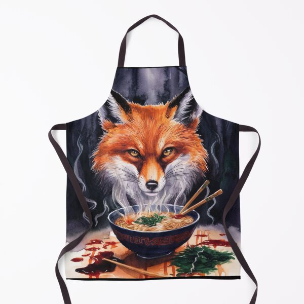 Artikelvorschau, Fuchsporträt. Fuchs mit Ramen, Fuchs isst Ramen, Fuchsnudeln, Fantasiefuchs, wunderlicher Fuchs entworfen und verkauft von FoxVibes.