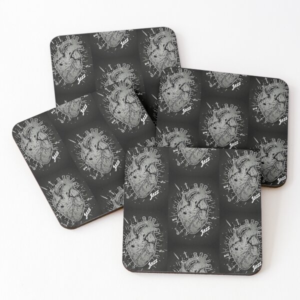 Item preview, Acid Jazz: Heart stitched with disco, funk, soul designed and sold by Piotrek0001.