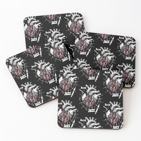 Item preview, Acid Jazz: Heart stitched with disco, funk, soul designed and sold by Piotrek0001.