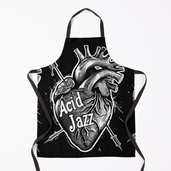Item preview, Acid Jazz: Heart stitched with disco, funk, soul designed and sold by Piotrek0001.
