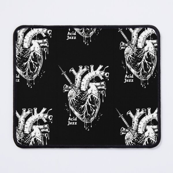 Item preview, Acid Jazz: Heart stitched with disco, funk, soul designed and sold by Piotrek0001.