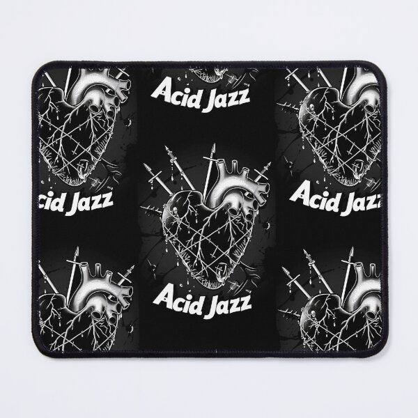 Item preview, Acid Jazz: Heart stitched with disco, funk, soul designed and sold by Piotrek0001.