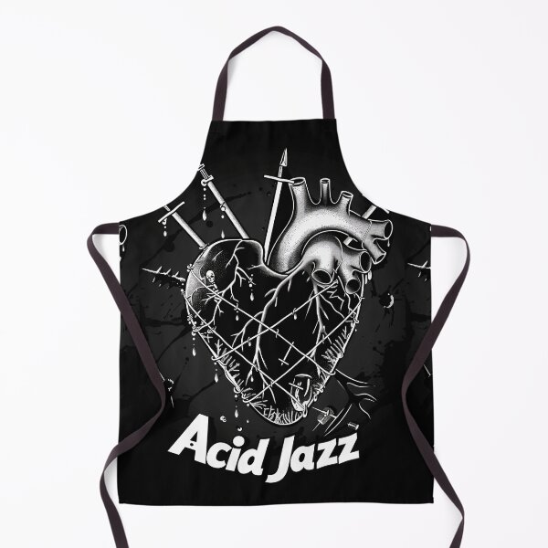 Item preview, Acid Jazz: Heart stitched with disco, funk, soul designed and sold by Piotrek0001.