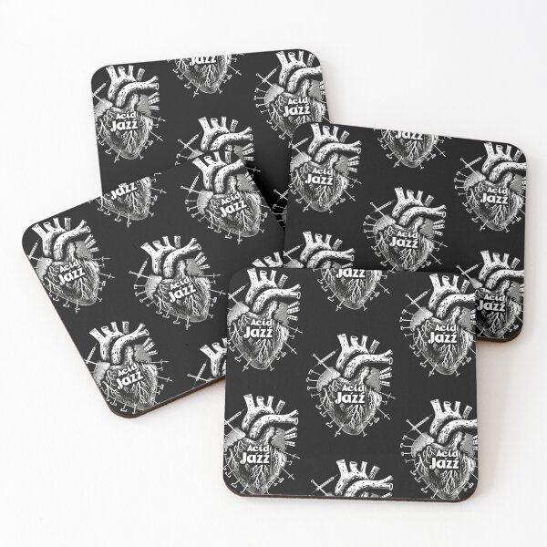 Item preview, Acid Jazz: Heart stitched with disco, funk, soul designed and sold by Piotrek0001.