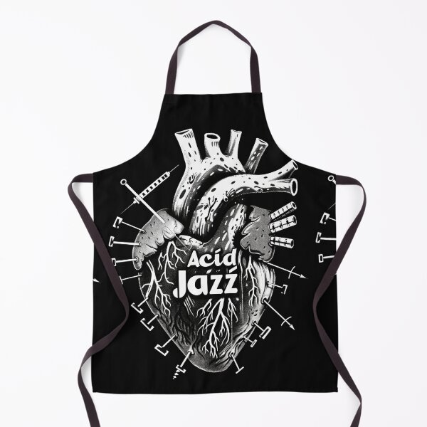 Item preview, Acid Jazz: Heart stitched with disco, funk, soul designed and sold by Piotrek0001.
