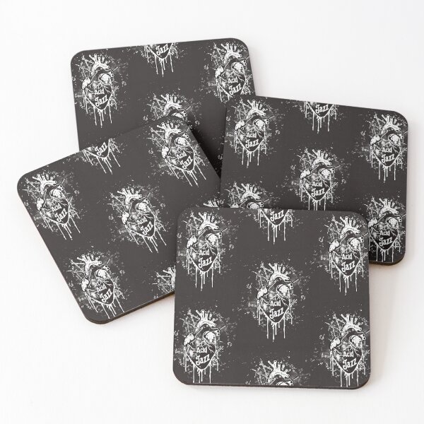 Item preview, Acid Jazz: Heart stitched with disco, funk, soul designed and sold by Piotrek0001.