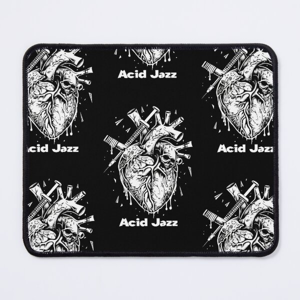 Item preview, Acid Jazz: Heart stitched with disco, funk, soul designed and sold by Piotrek0001.