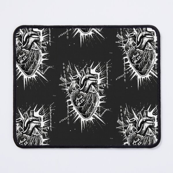 Item preview, Acid Jazz: Heart stitched with disco, funk, soul designed and sold by Piotrek0001.