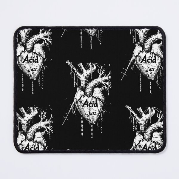 Item preview, Acid Jazz: Heart stitched with disco, funk, soul designed and sold by Piotrek0001.