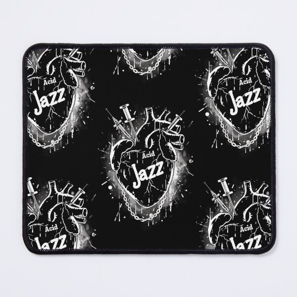 Item preview, Acid Jazz: Heart stitched with disco, funk, soul designed and sold by Piotrek0001.