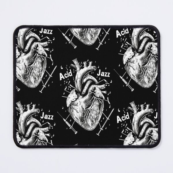 Item preview, Acid Jazz: Heart stitched with disco, funk, soul designed and sold by Piotrek0001.